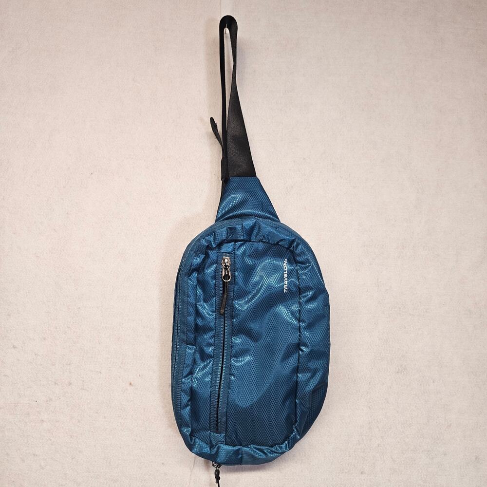 Travelon Anti-Theft Teal Blue Sling Crossbody Bag Travel Daypack RFID Blocking